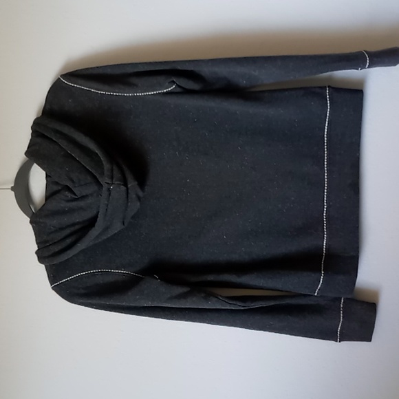 True Religion Women's Big T Zip Hoodie Heather Gray Size M - Picture 6 of 14